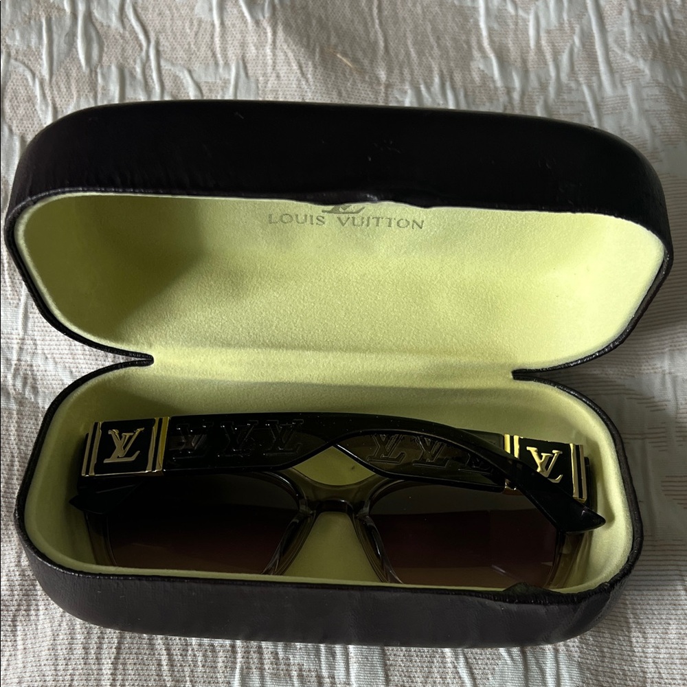 Louis Vuitton Dark Brown Leather Sunglasses - Picture 5 of 15